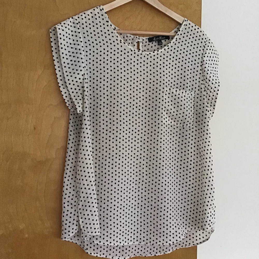 Alice Blue polka dot blouse